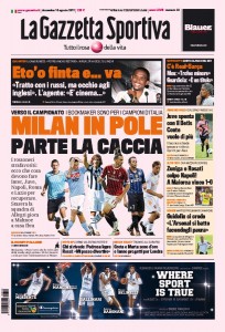 Gazzetta dello sport 14 agosto