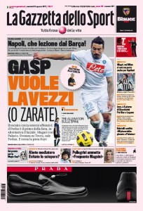 prima pagina gazzetta dello sport 23 agosto