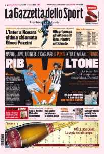 prima pagina gazzetta dello sport 20 settembre